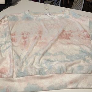Velour/terry tye dye sweatshirt